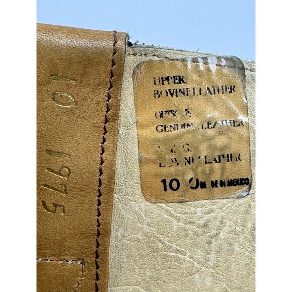 Bed|Stu Glendale Tan Leather Harness Moto Boots Womens 10 Goodyear Welt Boho - Picture 4 of 16